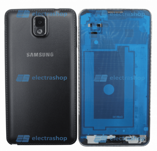 Корпус для Samsung Galaxy Note 3 3G (задн.крышка+средн.часть+перед.рама) черный (Оригинал)