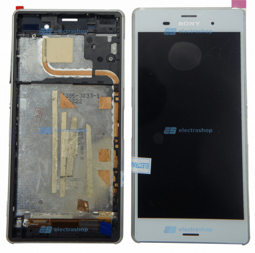 Модуль-дисплей Sony Xperia Z3 DUAL L55/D6633 с рамкой белый ( ОРИГИНАЛ)