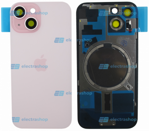 Задняя крышка для IPhone 15 розовая (Оригинал)