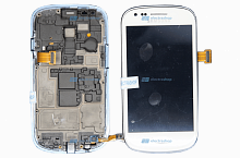 Модуль-дисплей Samsung Galaxy S3 mini (GT-I8190) белый с рамкой (ОРИГИНАЛ)