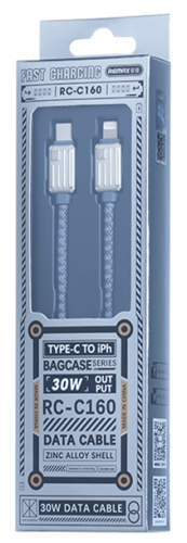Кабель для Iphone REMAX 30W RC-160 (C to L) (Gray)