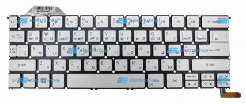 Клавиатура для ноутбука ACER ASPIRE S3-392 серебро