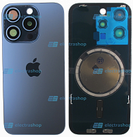 Задняя крышка для IPhone 15 Pro синяя (Оригинал)