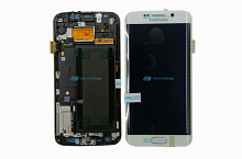 Модуль-дисплей Samsung Galaxy S6 EDGE (SM-G925F/SM-G925H/SM-G925DS) белый с рамкой (ОРИГИНАЛ)