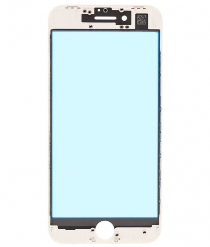 Стекло для дисплея IPhone 8 белое (рамка+ОСА клей)