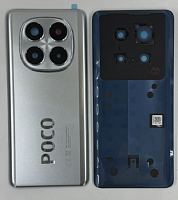 Задняя крышка для Xiaomi POCO X7 серебристая