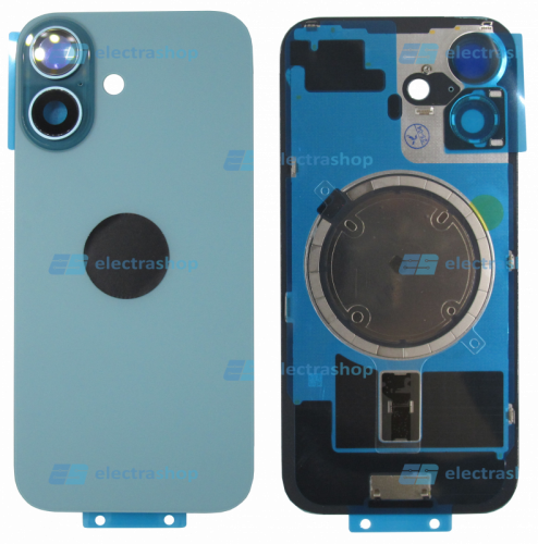 Задняя крышка для IPhone 16 бирюзовая (Оригинал)