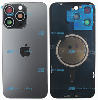 Задняя крышка для IPhone 15 Pro Max черная (Оригинал)