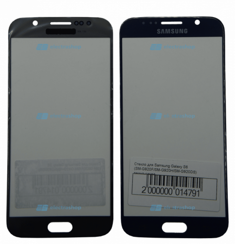 Стекло для дисплея Samsung Galaxy S6 (SM-G920F/SM-G920H/SM-G920DS) темно-синее