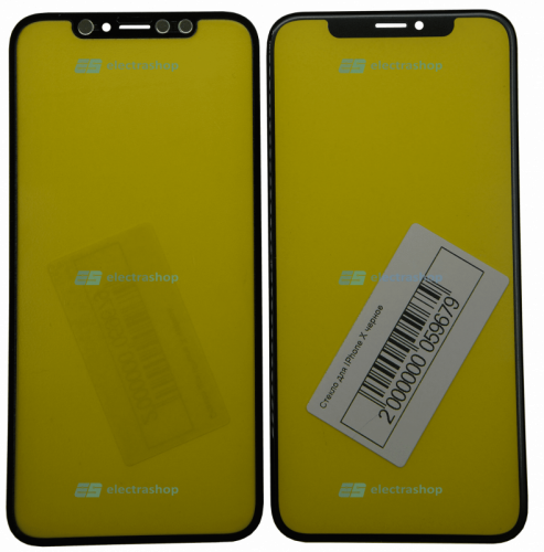 Стекло для дисплея IPhone X черное