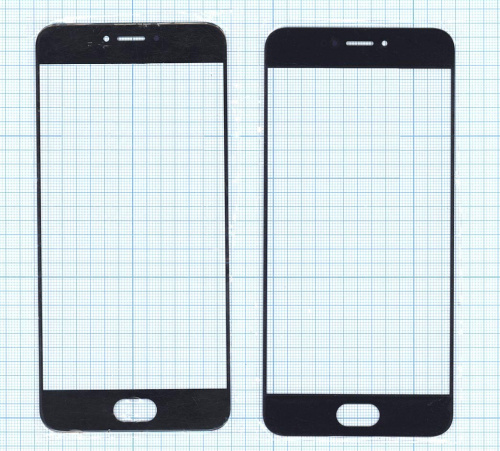 Стекло для дисплея MEIZU PRO 6s черное